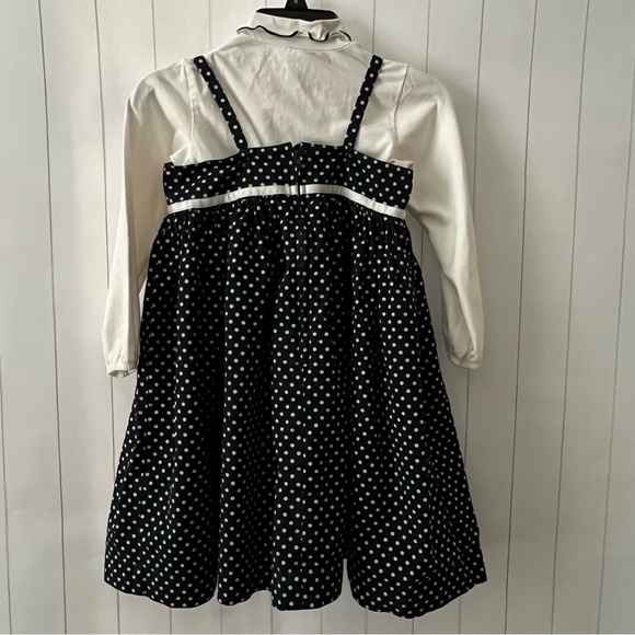 Gap 2 pieces little girl navy w/white polka dots - Picture 15 of 15